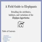 afieldguidetoelephpants.net afieldguidetoelephpants.net