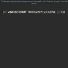 drivinginstructortrainingcourse.co.uk drivinginstructortrainingcourse.co.uk