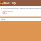 forge.ocamlcore.org forge.ocamlcore.org