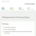 fritz-thyssen-stiftung.de fritz-thyssen-stiftung.de