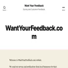 wantyourfeedback.com wantyourfeedback.com