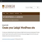wordpress.lehigh.edu wordpress.lehigh.edu